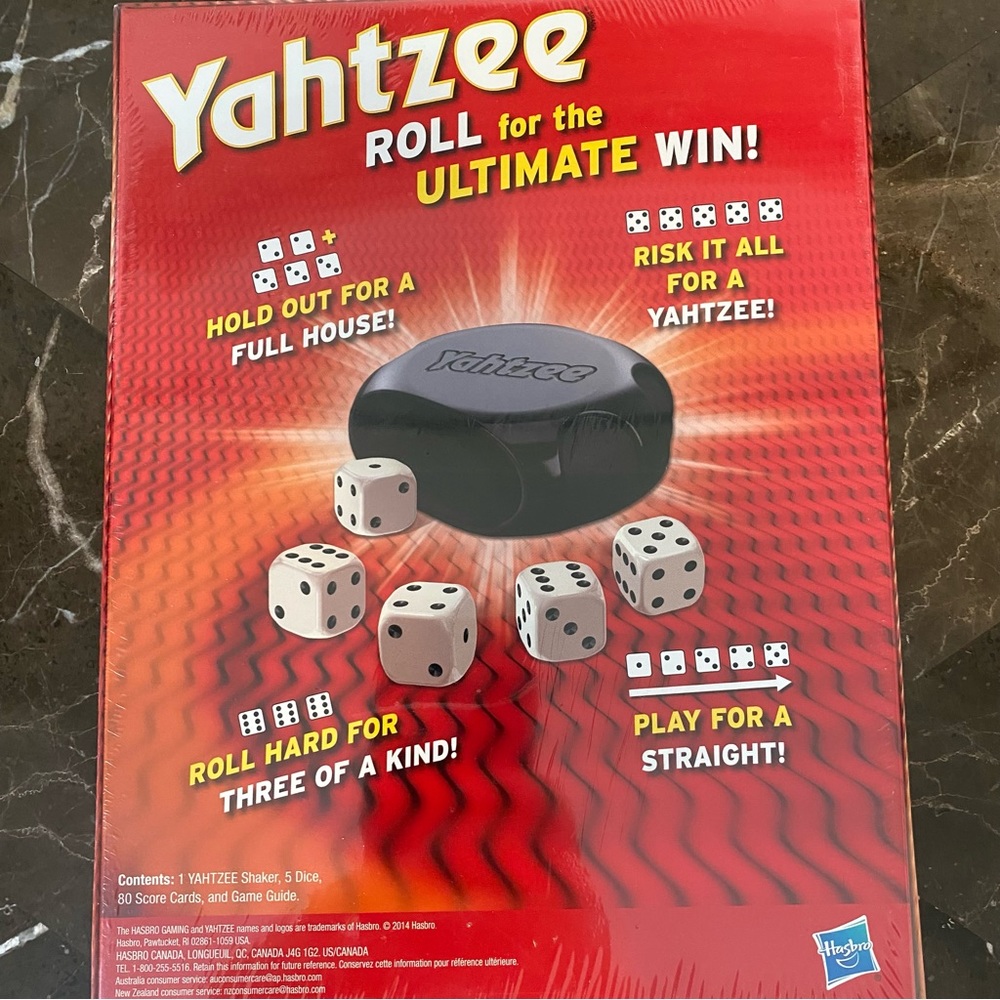 Yahtzee SEALED Classic‎ Board Game for Kids Toys Traditonal Hobbies